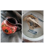 A Moorcroft Anemone Flower Arts &amp; Crafts Pottery Pitcher Jug Red Flambe ... - $493.97