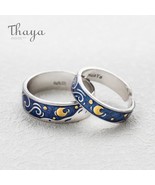 THAYA 925 Sterling Silver Vincent van Gogh &quot;The Starry Night&quot; Themed Ena... - £30.36 GBP+