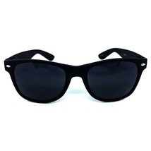 Matte Black Sunglasses Retro Horn Rimmed Classic Dark Lens UV400 - £10.03 GBP
