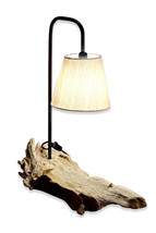 Driftwood Table Lamp 17 11/16in Antique Wood Wood Lamp Floor Lamp Cottage - $141.28