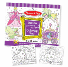  Jumbo Coloring Pad - Princess &amp; Fairy - $7.99