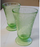 Hazel Atlas Depression Glass Florentine # 2 Poppy Round, 2 Footed Water ... - £27.56 GBP