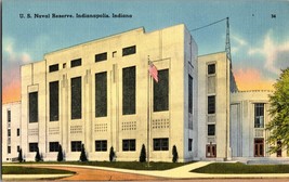 Vtg Postcard US Naval Reserve Headquarters , Indianapolis IN, Unposted - £5.24 GBP