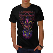 Wellcoda Rave Deer Animal Mens T-shirt, Party Graphic Design Printed Tee - £14.84 GBP+