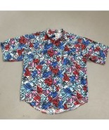 Vintage WESTERN PLAINS TRADING Co Southwest Aztec Tie Dye Button Up Shirt L - $16.82