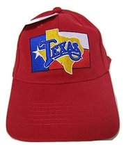 AES State of Texas Don&#39;t Mess with Texas Red Map Flag Embroidered Cap Hat - £7.95 GBP