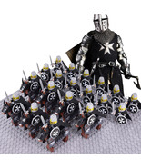 26PCS Medieval Knights Hospitaller+Horse Minifigures Building Bricks MOC Toys - £29.00 GBP