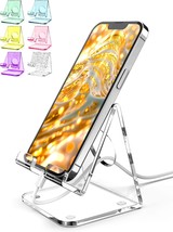 Acrylic Cell Phone Stand Clear Phone Holder for Office Desk Vanity Kitch... - $25.54