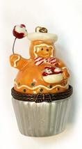 Gingerbread Hinged Cupcake Ornament 3 inches (Cupcake) - £11.99 GBP