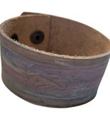 Western Boho Layering Hand Tooled Leather Bracelet Ivory Pastel - €23,80 EUR