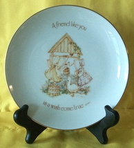 HOLLY HOBBIE ~ Lasting Memories, A friend like you is a wish come, 1976 ~ PLATE - $12.85
