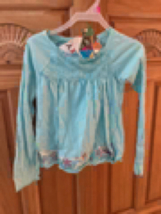 Roxy Teeny Weenie Wahine Girls Size 5 Blue Shirt Long Sleeve - £18.32 GBP