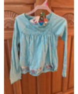 Roxy Teeny Weenie Wahine Girls Size 5 Blue Shirt Long Sleeve - £18.03 GBP