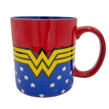 Wonder Woman Coffee Soup Cup Mug  4.25” Tall 20 oz DC Comics Superhero EUC - £9.56 GBP
