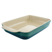 Crock Pot Artisan 4 Quart Rectangular Stoneware Bake Pan in Gradient Teal - $77.49