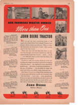 1945 John Deere Ask Farmers Who Own More Than One print ad fc2 - £10.69 GBP