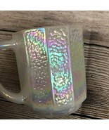 Vintage Federal Glass Iridescent Moonglow Faceted Coffee Mug Cup - $34.04 CAD