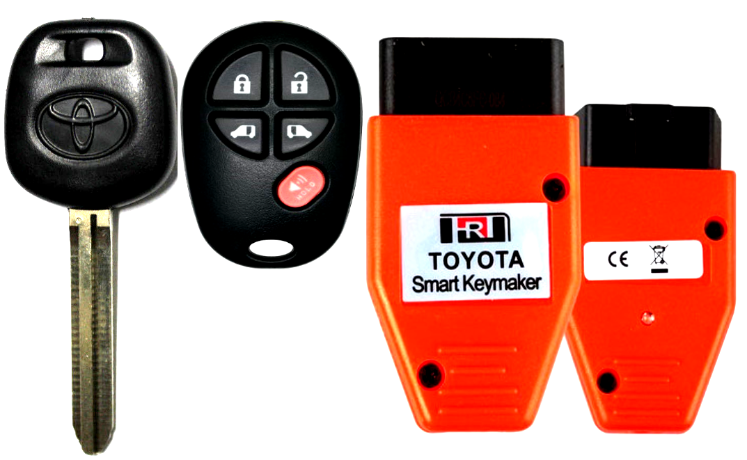 44 Key Remote New TOYOTA 44D Chip Key + Remote GQ43VT20T / 5 BUTTON + Programmer USA ...