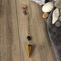 Tigereye &amp; Garnet Pendulum for Meditation  - $28.00