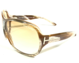 Tom Ford Sonnenbrille HUTTON TF19 Q41 Brown Weiß Hupe Rahmen Mit Gelb Li... - $205.34