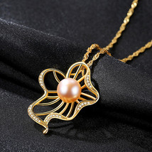 S925 Sterling Silver Necklace Silver Freshwater Grade 4A Pearl Jewelry Fashion W - £23.62 GBP