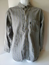 Woolrich Mens Button Down Shirt Large Gray Long Sleeve  - $19.79