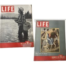2 Vintage 1946 LIFE Magazines 40s Old Ads Art Religion Christ News Ephemera Lot - £11.60 GBP