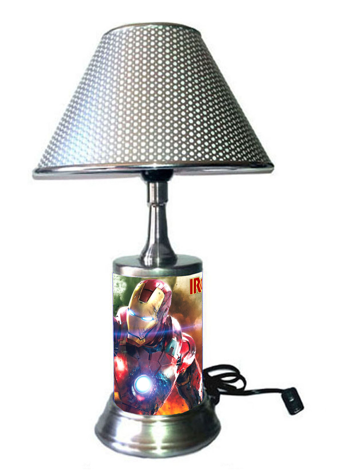 Primary image for Iron Man desk lamp with chrome finish shade