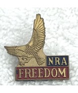 NRA Vintage Pin Freedom Eagle National Rifle Association Gold Tone USA - $12.85