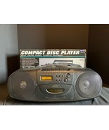 LENOXX SOUND COMPACT CD PLAYER w/ AM/FM STEREO CASSETTE RECORDER WORKS w... - $28.98