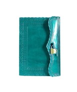 10&quot; Leather Journal with lock Writing Pad Blank Notebook Handmade Notepa... - $57.93 CAD