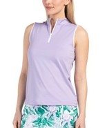 NWT Ladies TOMMY BAHAMA Lavender Sleeveless Mock Golf Shirt Polo size L - $737.56 MXN