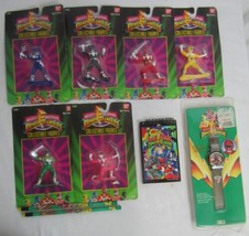Bandai Mighty Morphin Power Rangers 1993 6 Collectible Figures &amp; Watch N... - $559.19 MXN