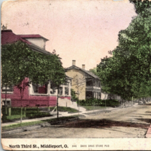 c1910 North Third St Middleport Ohio Davis Drug Store Divided Back Postcard - $12.95