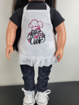 Doll Clothes Outfit Apron Kitchen Chef Kiss the Cook Gift fits 18" American Girl - £13.14 GBP