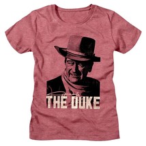 John Wayne The Duke Signature Women&#39;s T Shirt American Legend Cowboy Hat - £20.38 GBP+