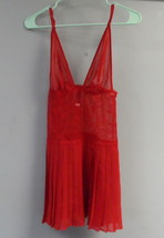 Adore Me Women&#39;s Lingerie Lace Mesh Babydoll 66182 Red Size Small - $271.07 MXN