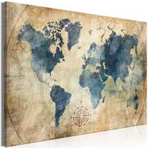 Tiptophomedecor Stretched Canvas World Map Art - Retro Map Wide - Stretched &amp; Fr - £81.18 GBP+