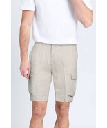 Gazzarrini Men’s Bermuda Beige Cargo Linen Casual Shorts Size US 40 EU 54 - £50.53 GBP