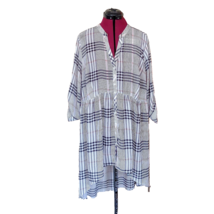 TORRID Lexie Babydoll Chiffon Plaid Tunic Blouse Shirt Women High-Low Size 2X - £19.15 GBP