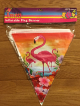 12FT Luau Flag Banner Flamingo Floral Backdrop Party Decorations - $9.95