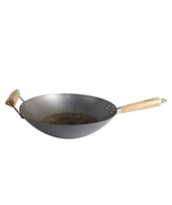 IMUSA Carbon Steel Wok Double Cool Touch Natural Wood Handles, 13.5&quot; Sti... - $377.92 MXN