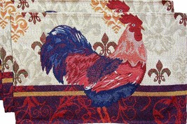 Set Of 2 Same Tapestry Kitchen Placemats, 13&quot;x19&quot;,LARGE Rooster In The Middle,Hc - £10.94 GBP