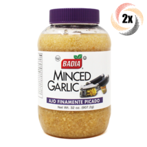 2x Jars Badia Minced Garlic Ajo Finamente Picado | Gluten-Free & Kosher | 32oz - £31.62 GBP