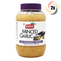 2x Jars Badia Minced Garlic Ajo Finamente Picado | Gluten-Free & Kosher | 32oz - £32.22 GBP