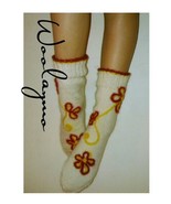 100% Women Wool Felted Home Socks Boots Woman Very Thick Winter Socken - £10.84 GBP+