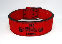 Powerlifting Fitness Weight Lifting Belt, 4&quot; Wide X 10mm Thick  Suede Le... - $58.41+
