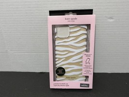 Kate Spade New York ~ Apple iPhone 14 Plus Hardshell Case White Zebra Print - £9.04 GBP