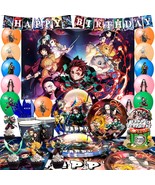 Demon Slayer Birthday Decorations,112Pcs Demon Slayer Party Decorations&amp;... - £39.14 GBP