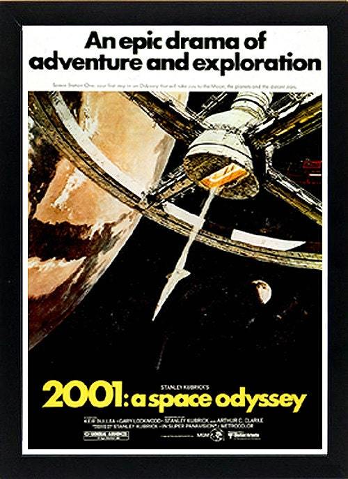 2001 Space Odyssey Framed Movie Poster Print 18x13 - $50.19
